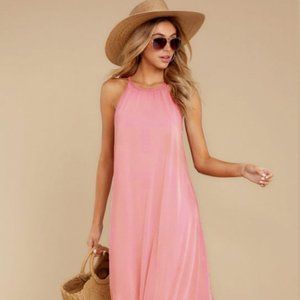 Easy Breezy Shifty Swing Tank Top Dress in Bubble-gum Pink
